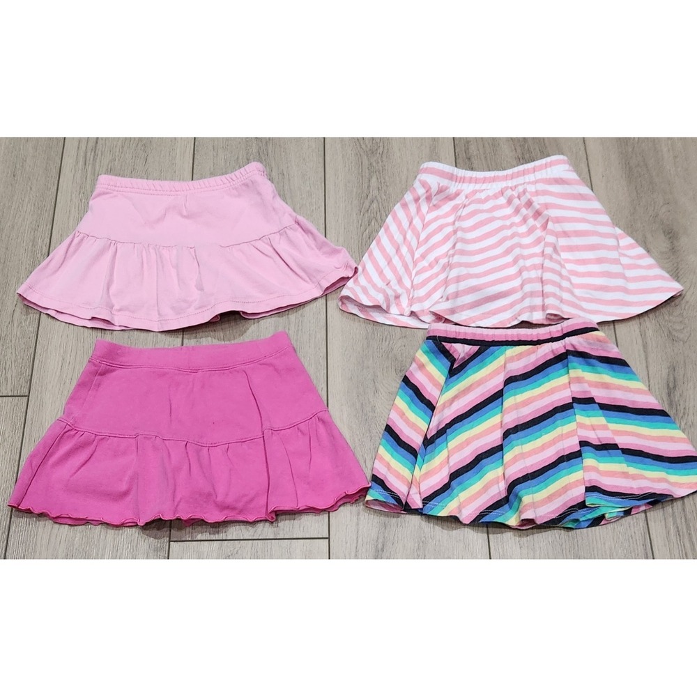 Girls Skirts With Under Shorts Skorts (Lot Of 4) Toddler Kids Size 3T Pink